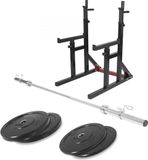 Gorilla Sports Squat Rack met 60 kg Olympische Halterset