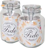 Bormioli Rocco Set van 2x weckpotten/inmaakpotten 2 liter/1,5 liter met beugelsluiting - voorraadpotten