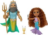 Jakks The Little Mermaid Disney Ariel en King Triton pop cadeauset, klein, 15 cm hoog