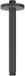 IVY Plafondbuis - 20 cm - RVS 316 Geborsteld Carbon Black PVD