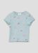 s.Oliver T-Shirt Kinderen Unisex Licht Turquoise Katoen 95% Elastaan 5% Korte Mouw Ronde Hals Dierenprint Casual 62