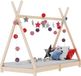 OEM Bol Kinderbedframe Hutbed - Houten Kinderbed - Kinderkamer Inrichten - Geïnspireerd Op Tipi Tent - 90x200 cm - Bruin
