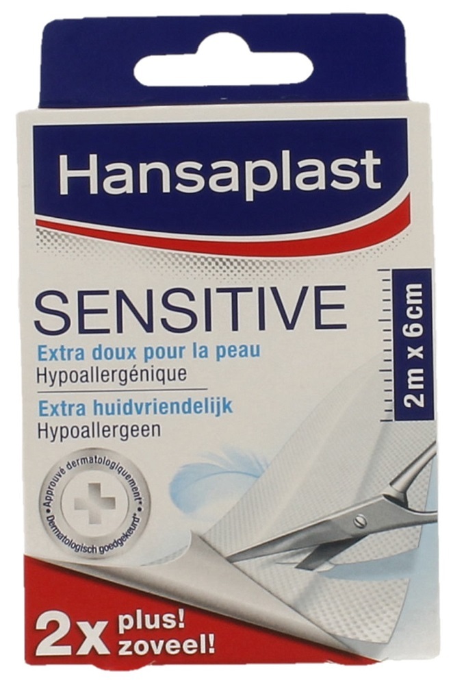 Hansaplast Pleisters Sensitive 2m x 6cm