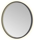 Hotbath &More Mirrors Round LED Badkamerspiegel - Rond - 60 cm - Geborsteld Zwart Pvd