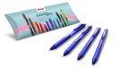 Pentel BL107-CX EnerGel Liquid Gel rollerball - set bestaande uit 4 stuks gelrollers, blauw, 0,7 bal = 0,35 mm lijndikte