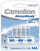 Camelion Always Ready 800mAh AAA 4x