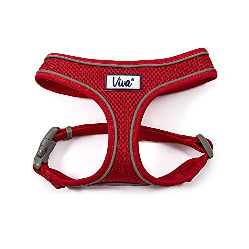 Ancol Viva Lightweight Breathable Comfort Mesh Dog Harness Red Size Medium (Fits Chest 44-57 cm)