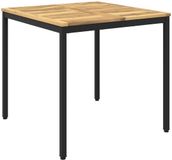 vidaXL Table de salle à manger blanc et noir 80 x 80,5 x 75 cm