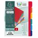 Exacompta tabbladen glanskarton flexibel 6 neutrale tabs 220x170 mm