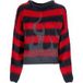 Trui zwart vlammen trui rood dames trui