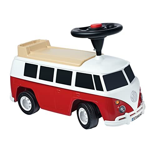 VOLKSWAGEN 1H4087500 kindervoertuig T1 Bulli glijvoertuig Bobbycar, rood/wit