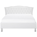 Beliani METZ Bed with Storage - White - 140 x 200 cm - Faux Leather