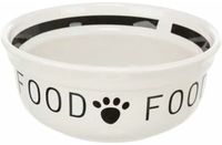 Trixie Voerbak Hond Keramiek Wit/Zwart - 250ml, 13cm