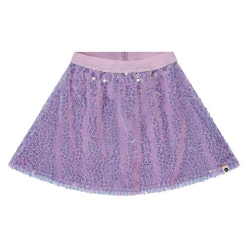 Stains&Stories korte rok met pailletten paars