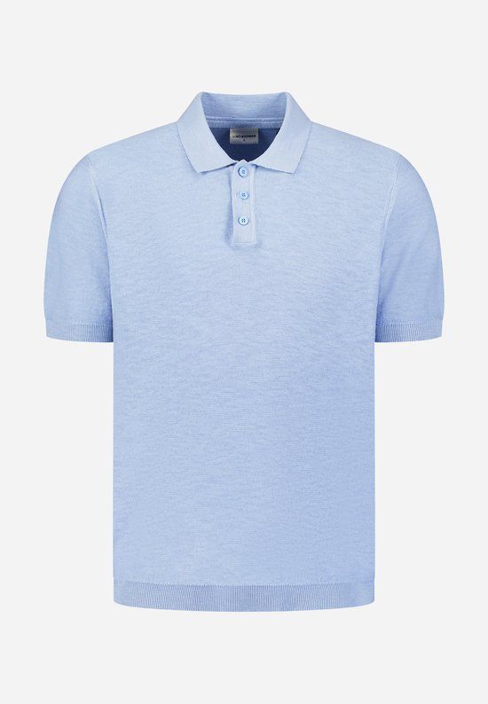 No Excess Gebreide slub polo met knopen