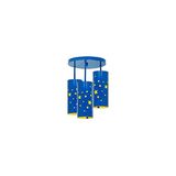 Homemania HOMAX_4229 hanglamp Starlight blauw, geel van metaal, kunststof, 50 x 10 x 73 cm