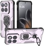MobyDefend Hoesje - Geschikt voor Motorola Edge 70 Pro - Dubbelgelaagde Pantsercase Met Standaard - Roze