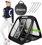 BAYINBULAK 2 in 1 Golf Chipping Praktijk Netto Achtertuin Rijden 2,5 '× 2,5' Golf Accessoires voor Mannen Gift, 1 Pack