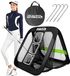 BAYINBULAK 2 in 1 Golf Chipping Praktijk Netto Achtertuin Rijden 2,5 '× 2,5' Golf Accessoires voor Mannen Gift, 1 Pack