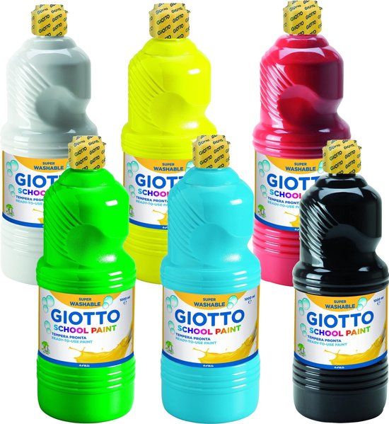Giotto Plakkaatverf 6 x 1L multi