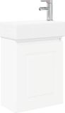vidaXL Badkamermeubel met kraan Wit 45,5 x 22,5 x 84 cm