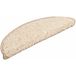 Tapis d'escalier 30 pièces 56 x 17 x 3 cm crème demi-rond