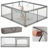 sun baby Kinderbox met groene handvat 150x200 cm 0-2 jaar Grijs