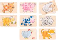 Goki Jeu de mémoire - Animaux - 16 pièces - Bois - 3 ans