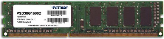 Patriot Memory DDR3 8GB (1x8GB) 1600MHz DIMM