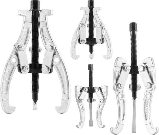 VEVOR Tandwieltrekkerset, 3/4/6/8 Inch 3-Klauw Lagertrekker met Omkeerbare Klauwen, 2-Klauw/3-Klauw Poelietrekker, voor Het Verwijderen Van Poelies, Tandwiellagers En Vliegwielen