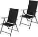 Infinity Goods Tuinstoel - 2 Stuks - 7 Verstelbare Standen - Inklapbaar - Zwart
