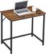 VASAGLE Bureau, petit bureau d'ordinateur, adapté pour un bureau, une étude ou une chambre, dimensions 50 x 80 x 76 cm, design industriel, cadre en métal