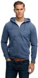 Superdry Essential Logo Half Brushed Zip Hoodie Heren Vintage Indigo S