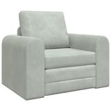 vidaXL Slaapbank Lichtgrijs Fluweel 98 x 71 x 83 cm
