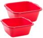 Plasticforte Afwasteilen Set - Kunststof - Rood - 10 & 15 Liter