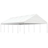 vidaXL Prieel met dak 11,15x5,88x3,75 m polyetheen wit