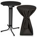 Beautissu Bellini, diamètre 60 cm, structure noire, comprenant un coussin de qualité supérieure noir, pliable