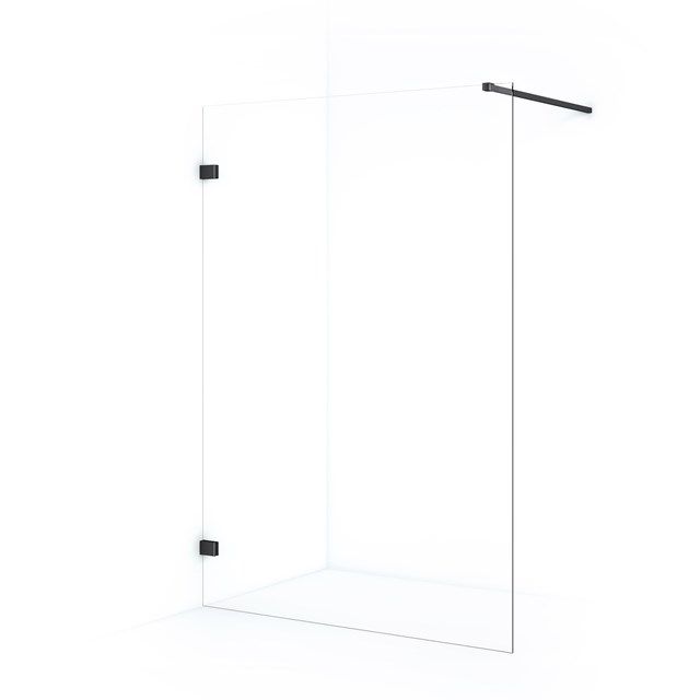 Maxaro Inloopdouche Diamond 140cm 8mm Helder Veiligheidsglas Zwart Chroom