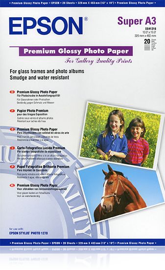 Epson Premium Glossy Photo Paper - A3+ - 250 g/m² - 20 Sheets