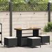 Maison Exclusive - Ensemble de jardin, 4 pièces, noir, en polyrotin