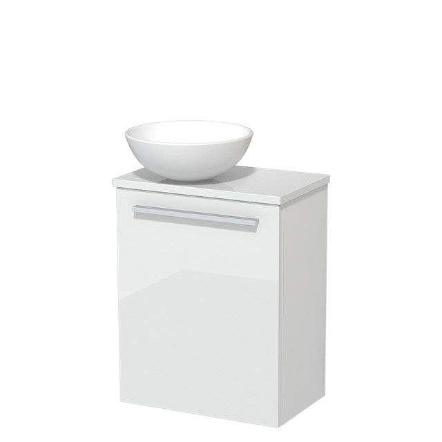 Maxaro Toiletmeubel met Waskom Keramiek Modulo Hoogglans Wit 41 cm