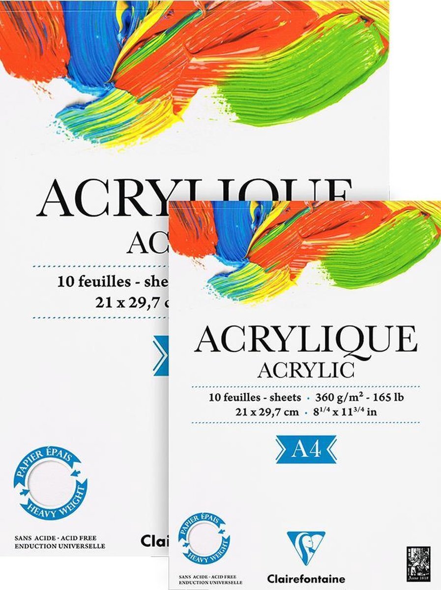 Clairefontaine Clairefontaine Acryl papier 10 vel 360 grams A4