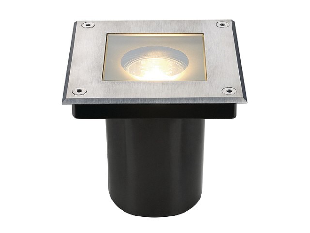 SLV Dasar Square 229374 Inbouw buitenlamp GU10 Halogeen 35 W RVS