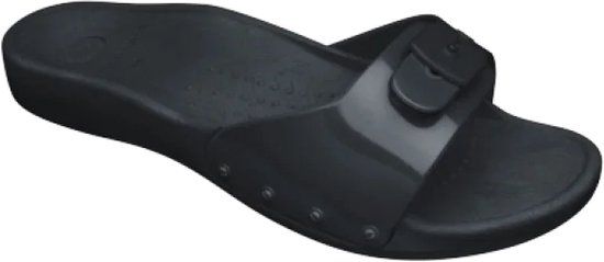 Scholl Sun Black Matt Finishing Slippers - Maat 44
