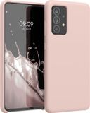 kwmobile telefoonhoesje geschikt voor Samsung Galaxy A52 / A52 5G / A52s 5G - Hoesje met siliconen coating - Smartphone case in mat oudroze