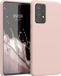 kwmobile telefoonhoesje geschikt voor Samsung Galaxy A52 / A52 5G / A52s 5G - Hoesje met siliconen coating - Smartphone case in mat oudroze