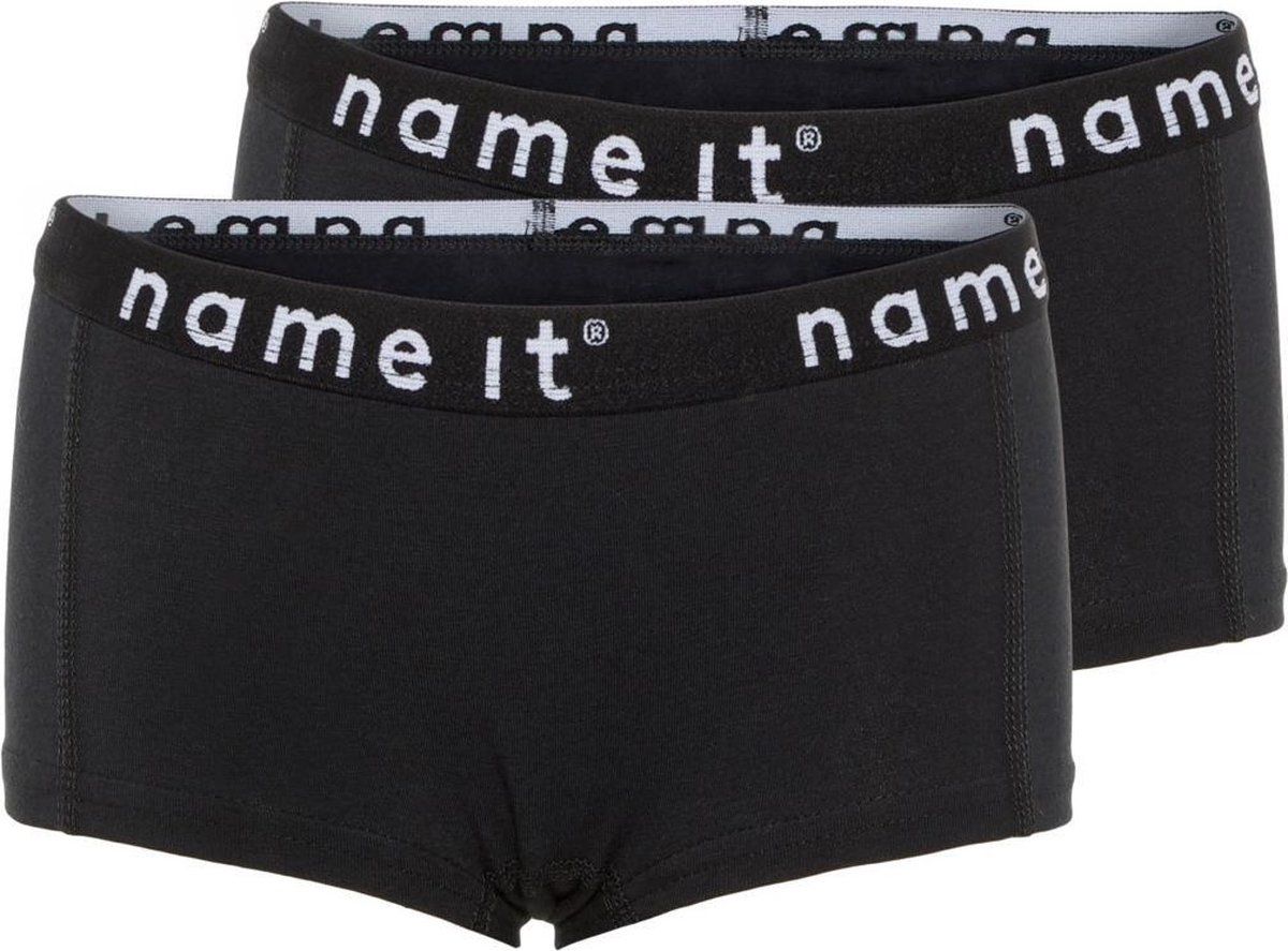 name it KIDS NKFHIPSTER 2P WE SOLID Bla NOOS Meisjes Onderbroek - Maat 134-140