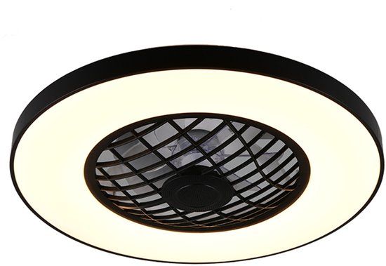 Trio - Plafondventilator LINKÖPING - Zwart - 59x59x16.5 cm