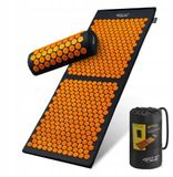 4FIZJO Acupressuurmat met Kussen Zwart/Oranje 110x42 cm