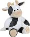 BESITO Peluche vache grand, 35 cm, laine souple, blanc-gris-beige